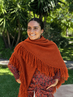 PONCHO FLECOS NARANJA