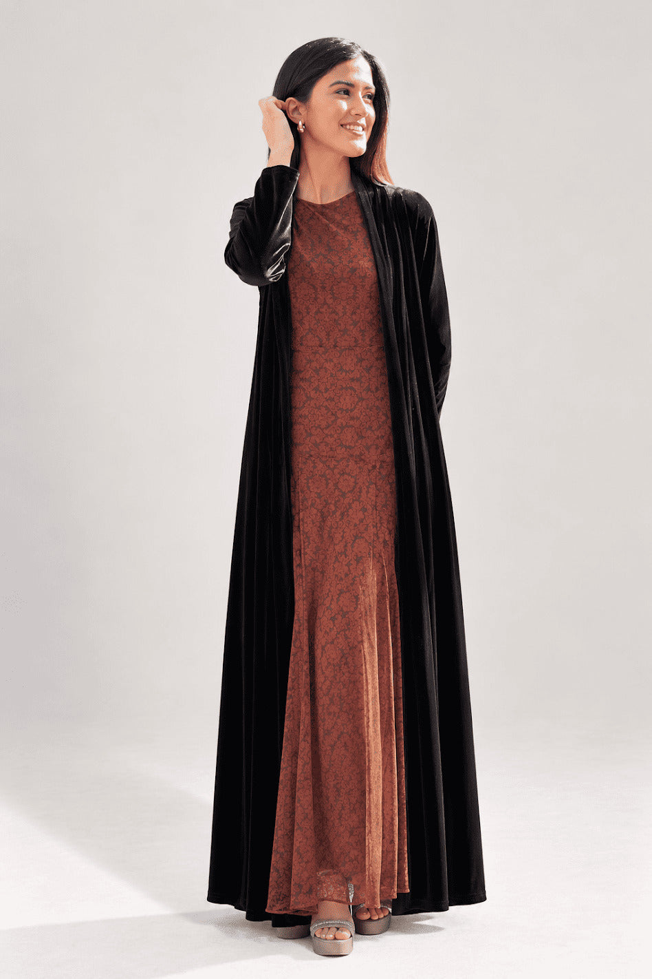 LONG BLACK KIMONO