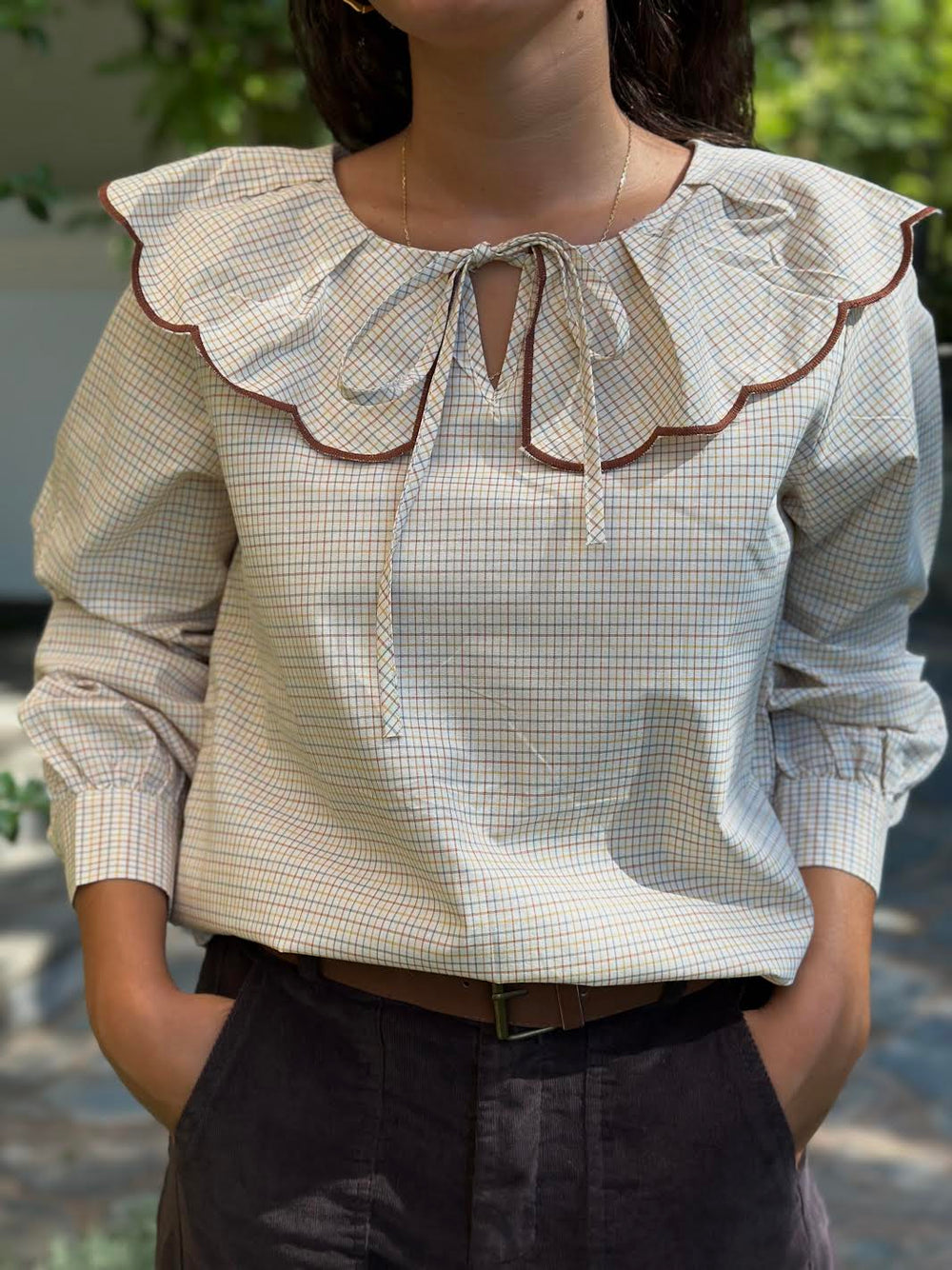 BLUSA BOBO CUADRITOS