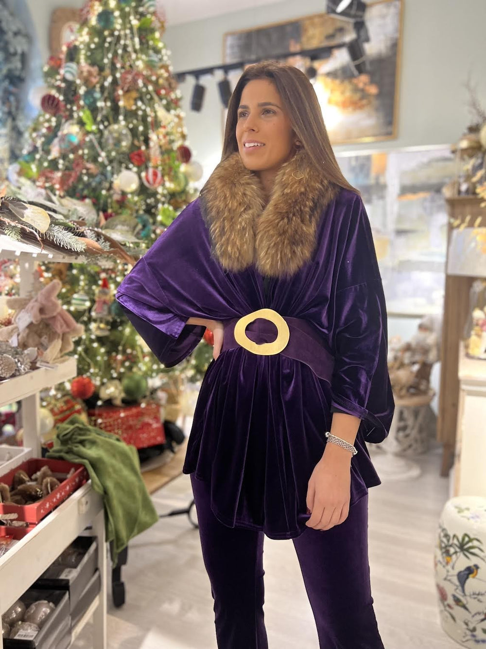 KIMONO CORTO MORADO