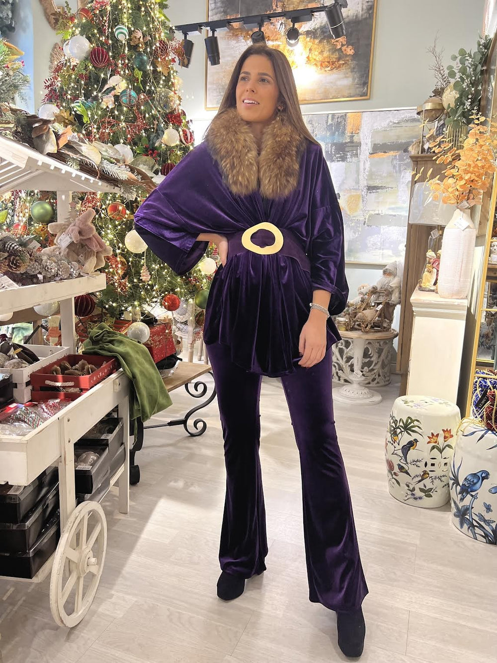 KIMONO CORTO MORADO