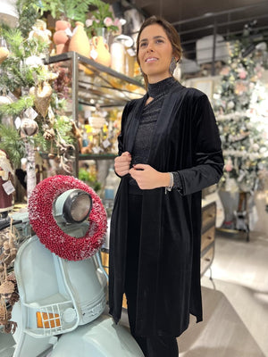 KIMONO MIDI NEGRO