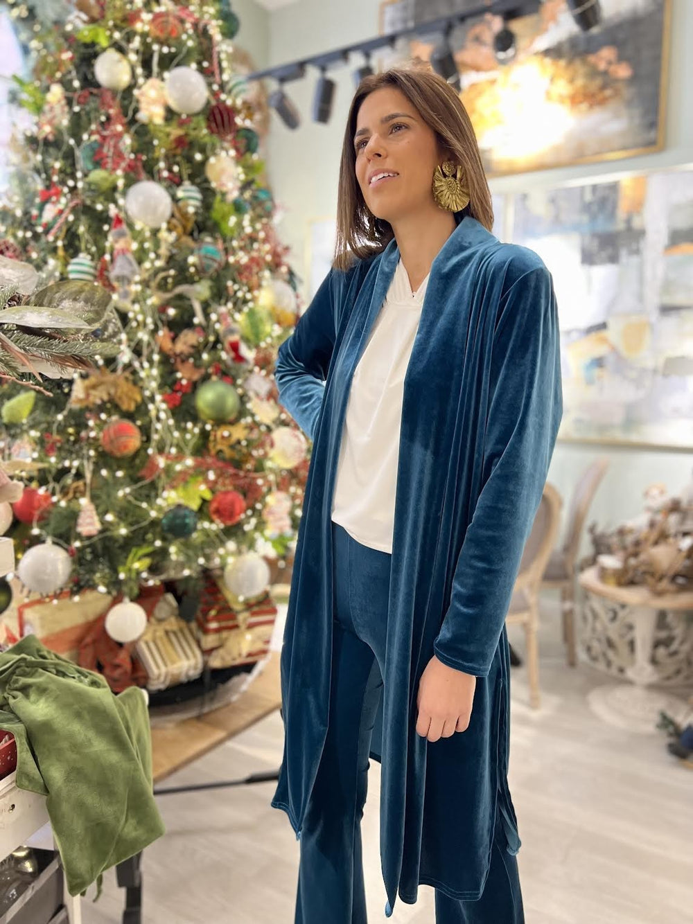 KIMONO MIDI TURQUESA
