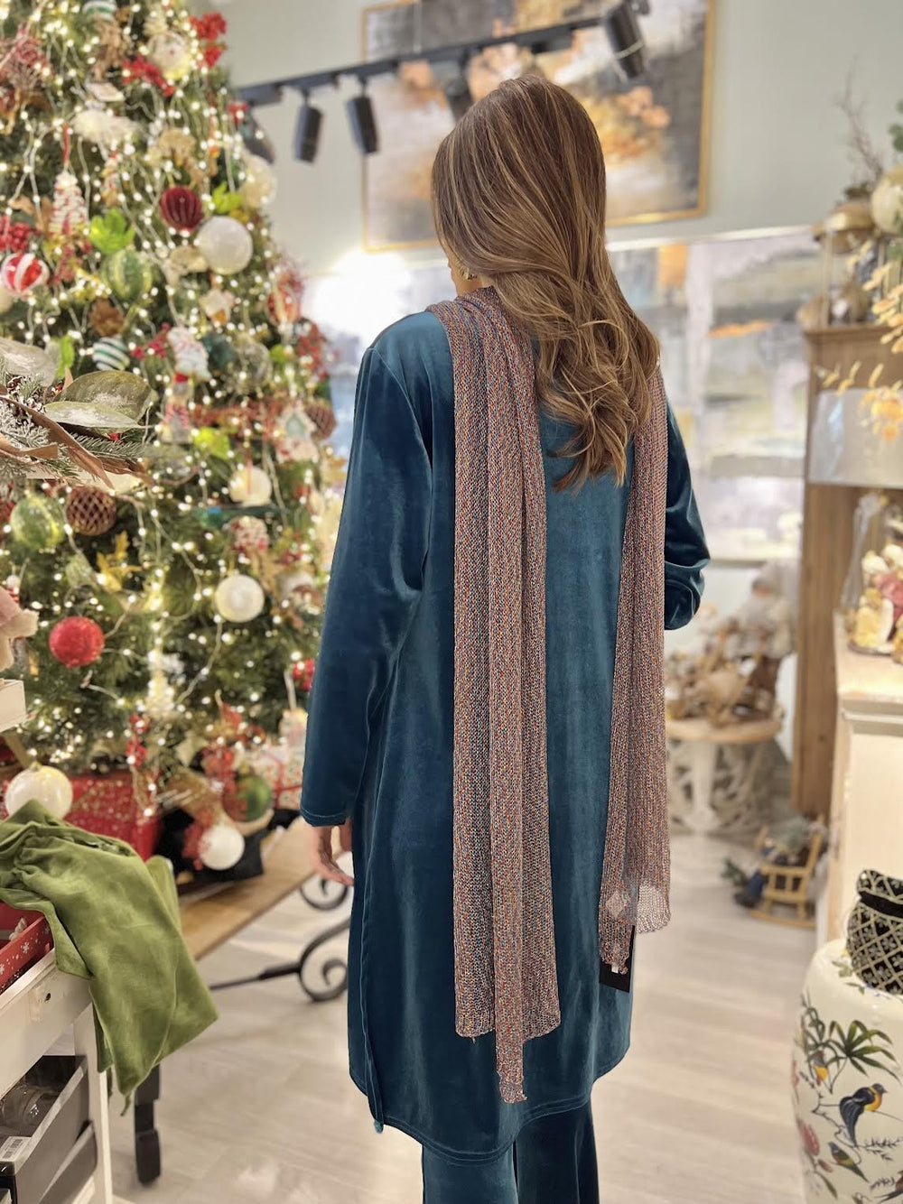 KIMONO MIDI TURQUESA