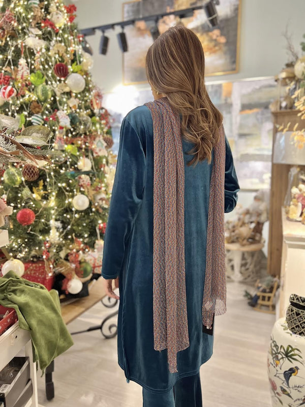 KIMONO MIDI TURQUESA