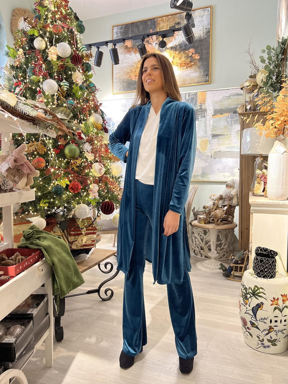KIMONO MIDI TURQUESA