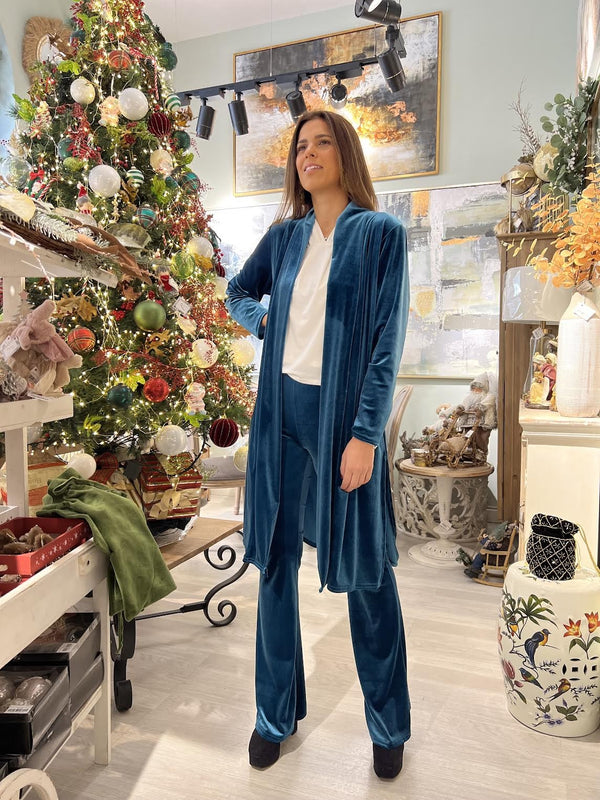 KIMONO MIDI TURQUESA