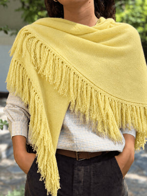 PONCHO FLECOS AMARILLO