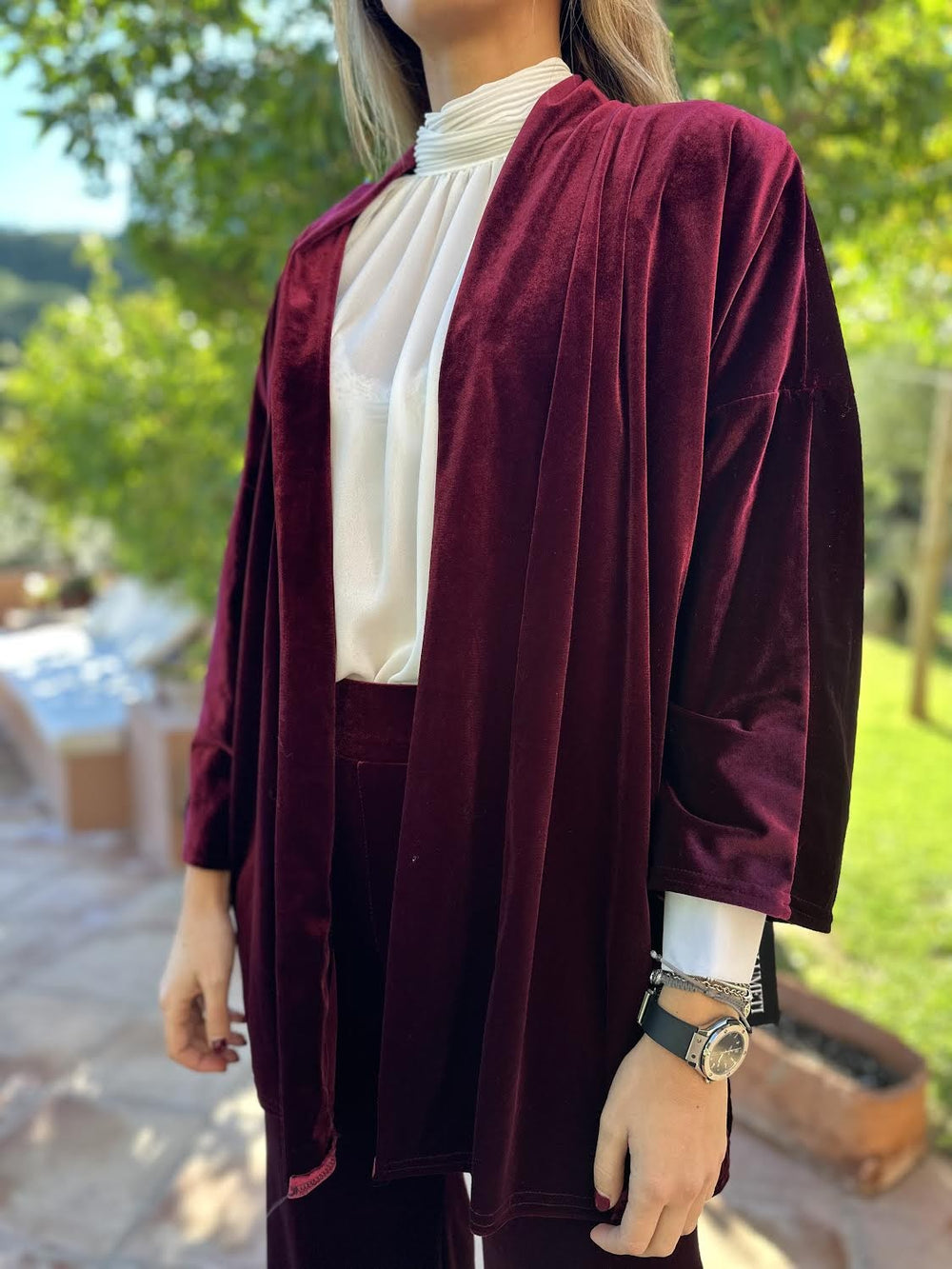 KIMONO CORTO VINO