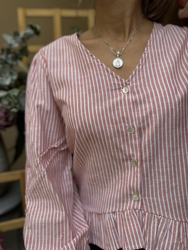BLUSA OXFORD NARANJA