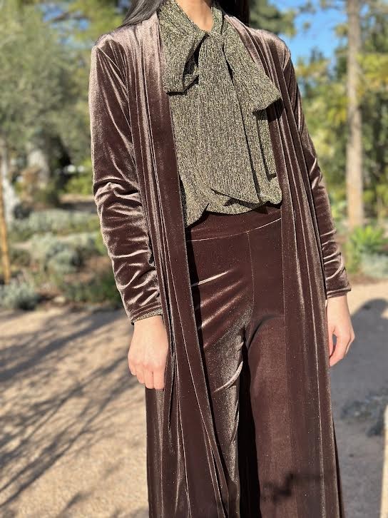 LONG BROWN KIMONO