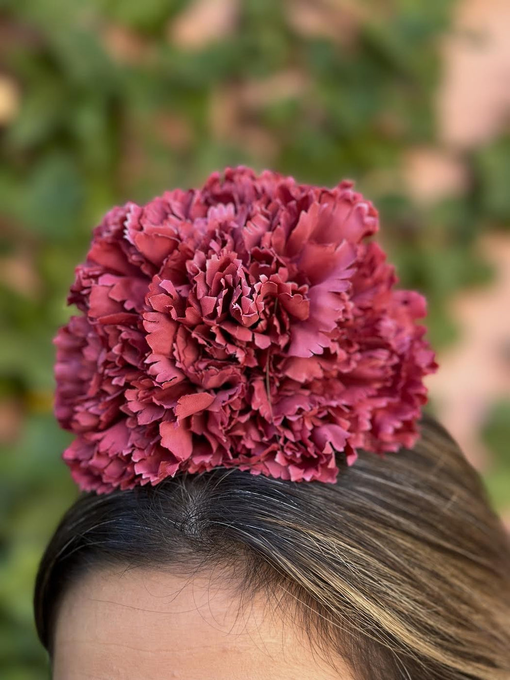 RAMILLETE 3 CLAVELES TEJA ROSADO