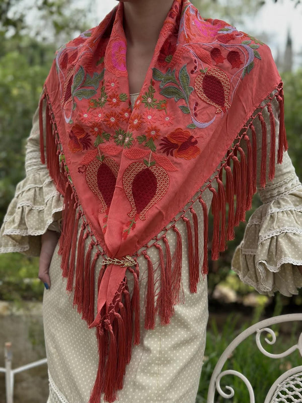 MANTÓN GRANADA CORAL