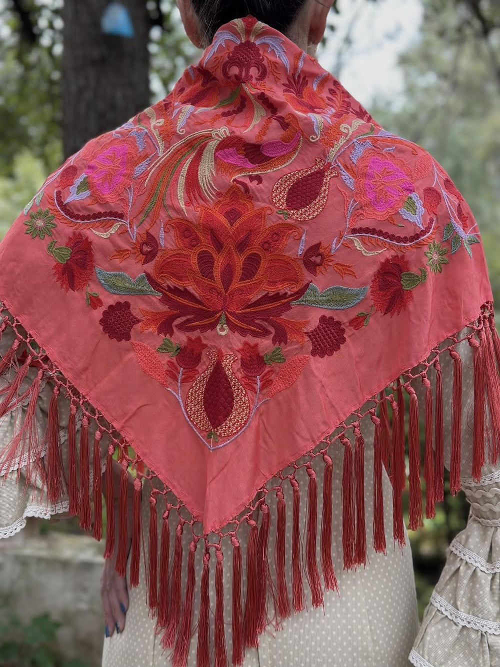 MANTÓN GRANADA CORAL