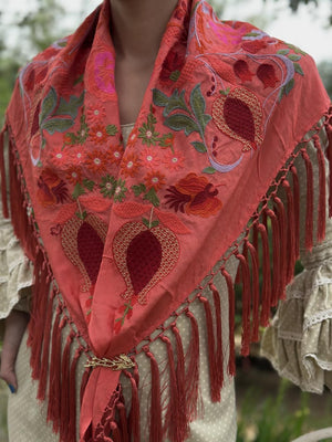 MANTÓN GRANADA CORAL