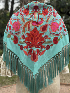 MANTÓN GRANADA TURQUESA