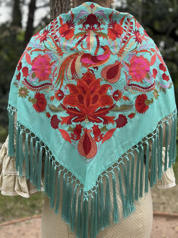 MANTÓN GRANADA TURQUESA