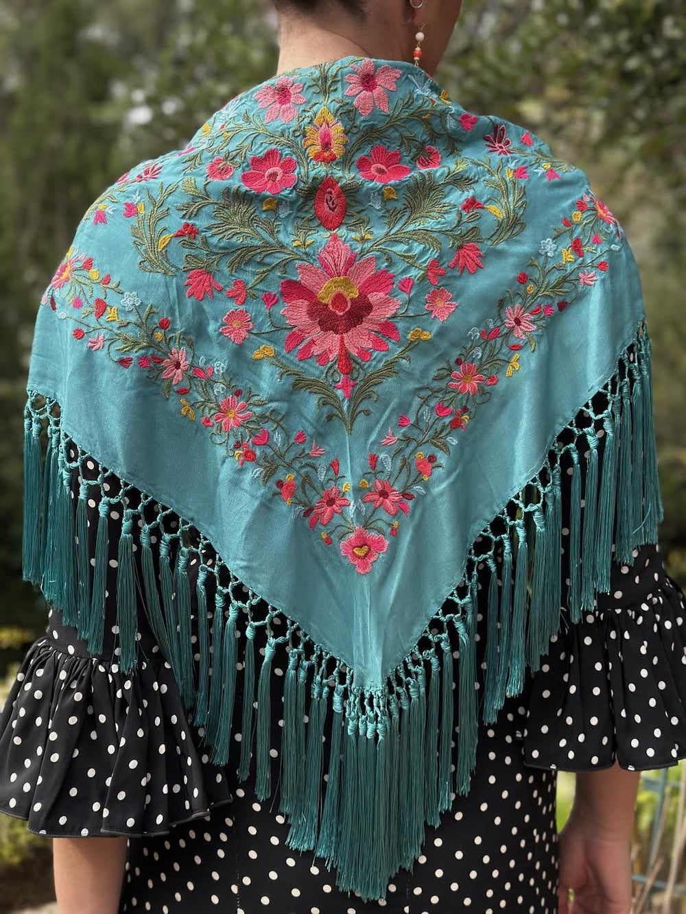 MANTÓN MARGARITA TURQUESA OSCURO