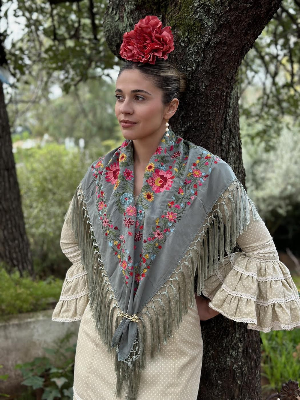 MANTÓN MARGARITA VERDE JABONOSO