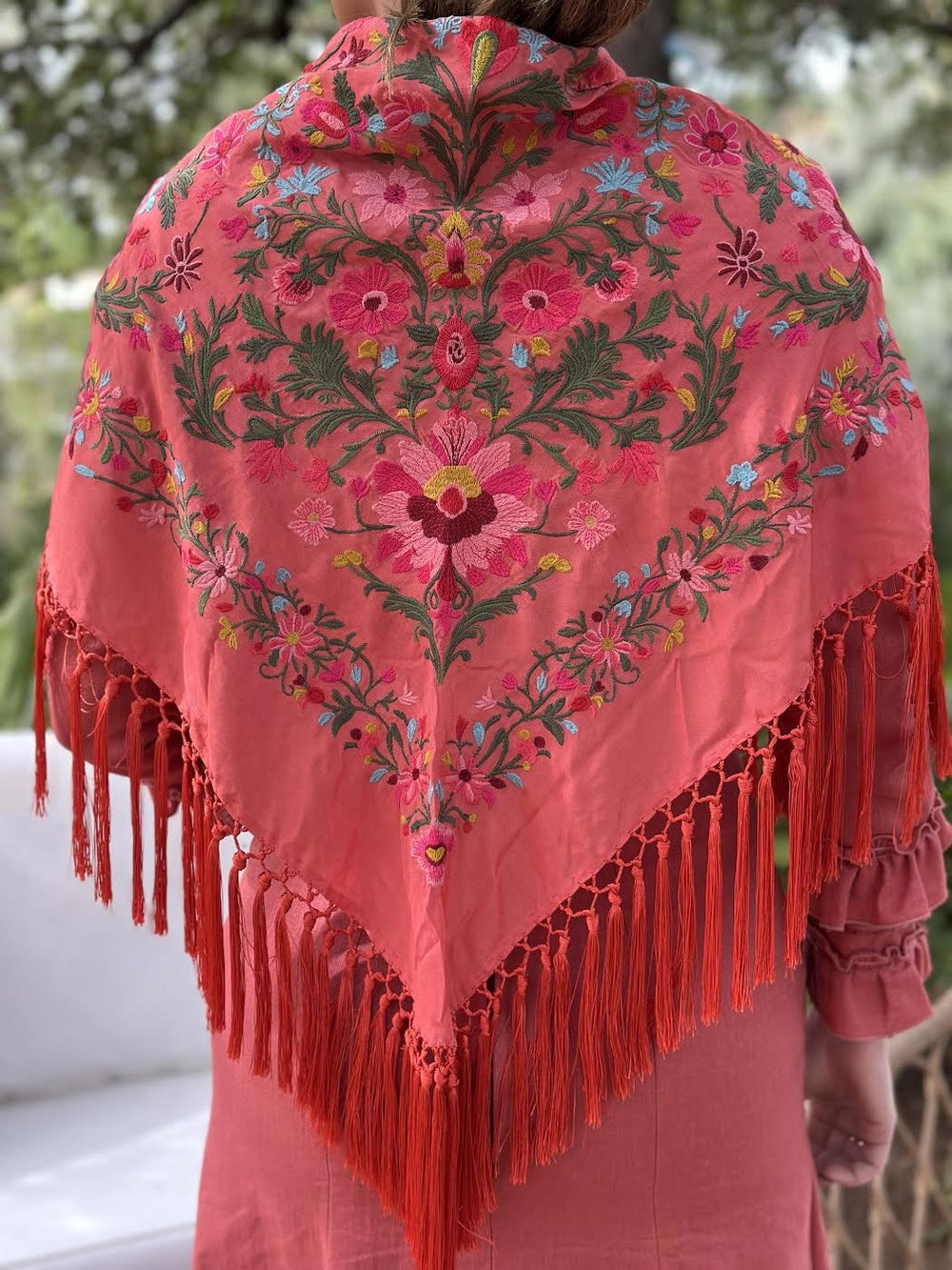 MANTÓN MARGARITA CORAL