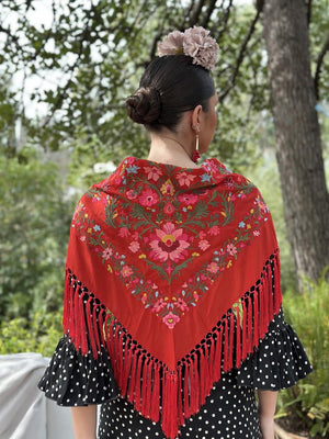 MANTÓN MARGARITA ROJO