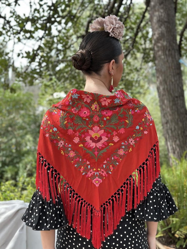 MANTÓN MARGARITA ROJO