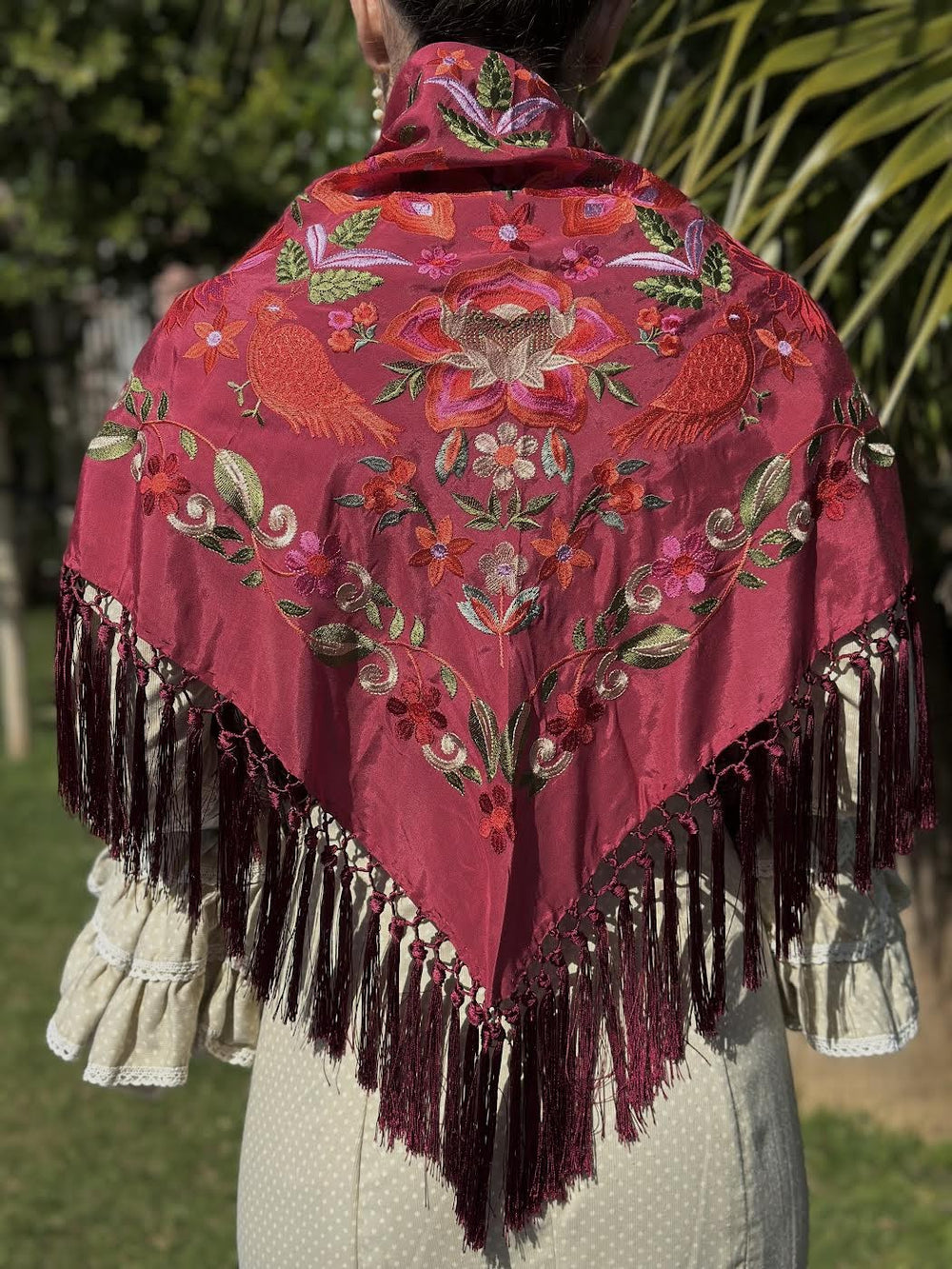 MANTÓN REAL GRANATE