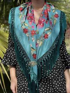MANTÓN REAL TURQUESA OSCURO