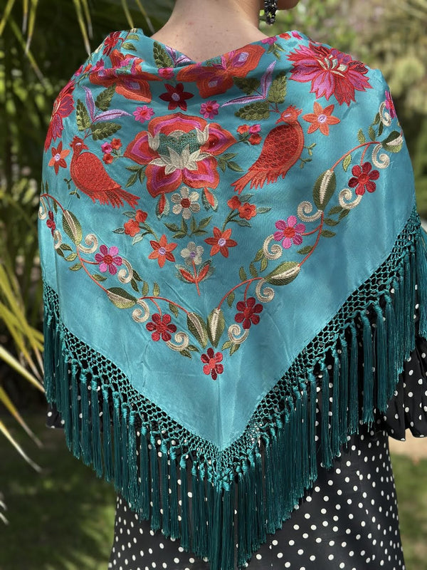 MANTÓN REAL TURQUESA OSCURO