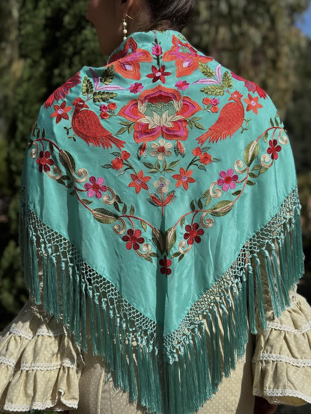 MANTÓN REAL TURQUESA CLARO
