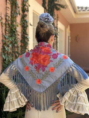 MANTÓN ABRIL CELESTE
