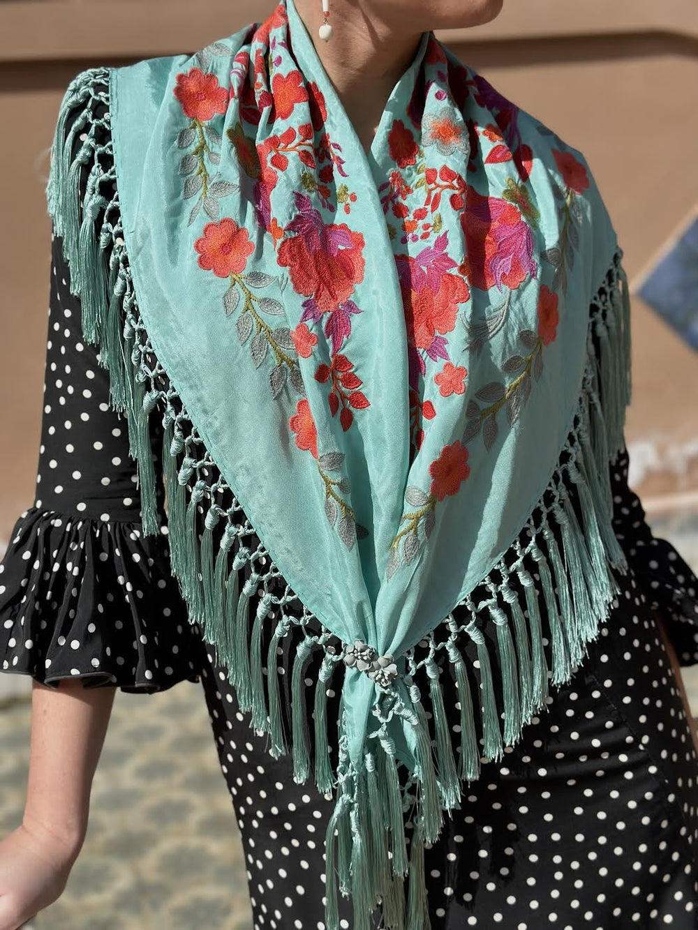 MANTÓN ABRIL TURQUESA