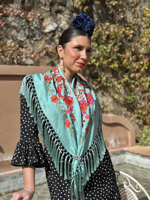 MANTÓN ABRIL TURQUESA