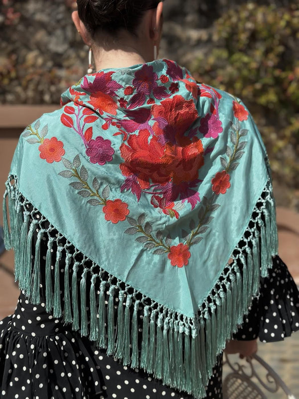 MANTÓN ABRIL TURQUESA