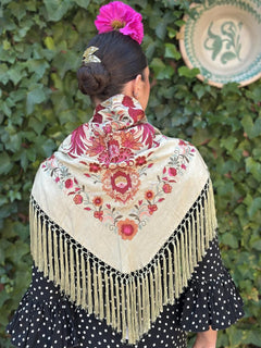 MANTÓN ISABELINO VERDE SECO