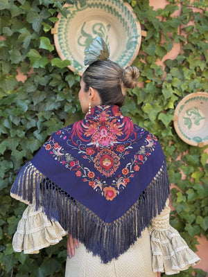 MANTÓN ISABELINO AZUL