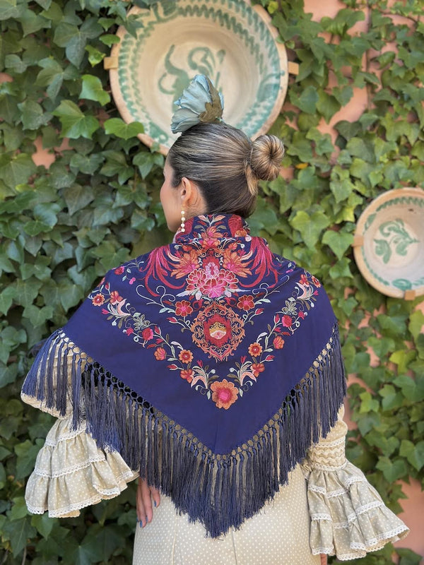 MANTÓN ISABELINO AZUL