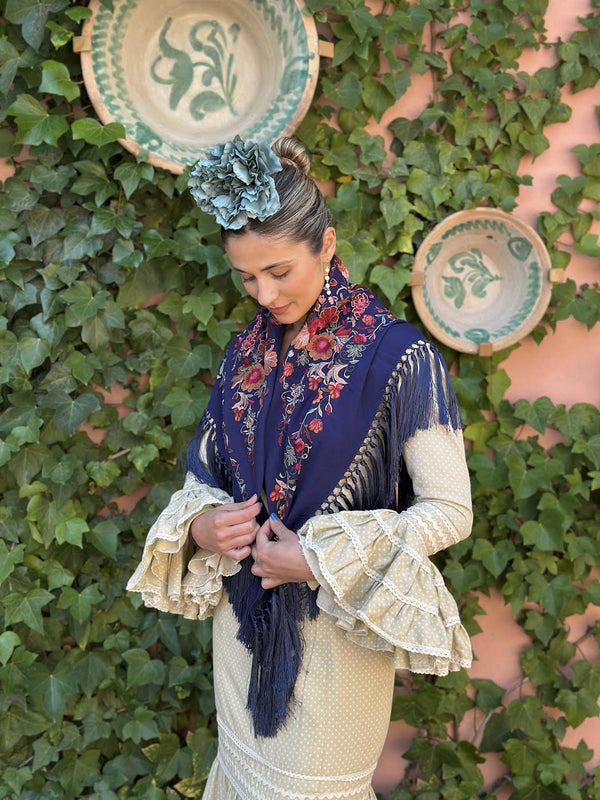 MANTÓN ISABELINO AZUL