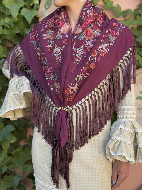 MANTÓN ISABELINA GRANATE