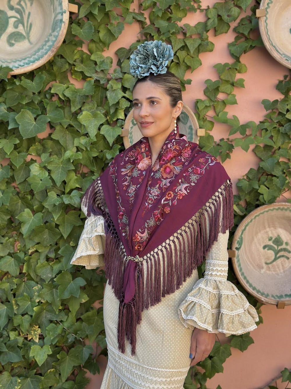 MANTÓN ISABELINA GRANATE