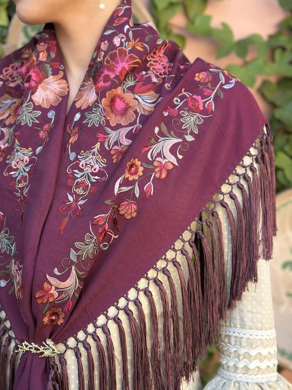 MANTÓN ISABELINA GRANATE