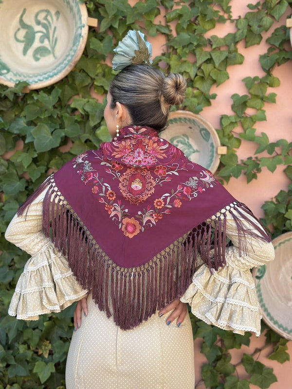 MANTÓN ISABELINA GRANATE