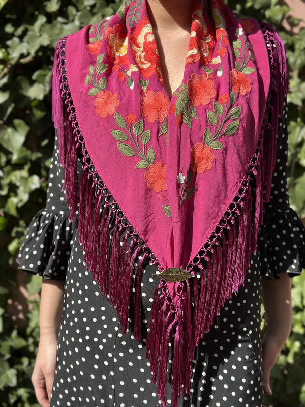 MANTÓN FLORAL BUGANVILLA