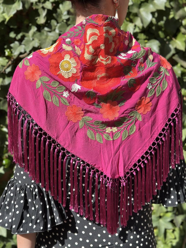 MANTÓN FLORAL BUGANVILLA