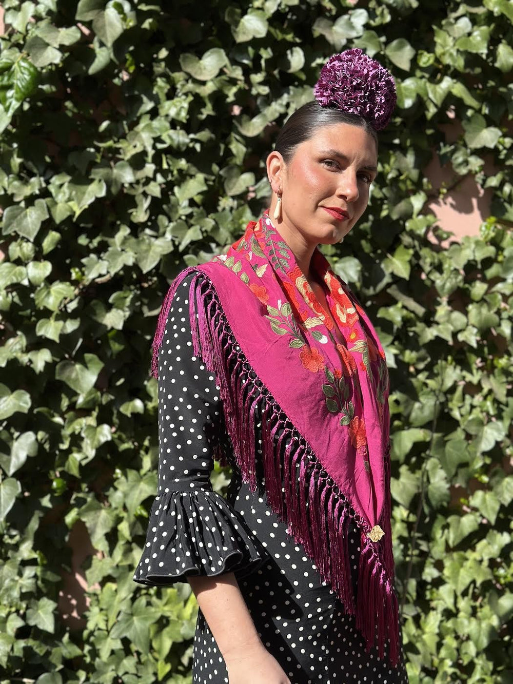 MANTÓN FLORAL BUGANVILLA
