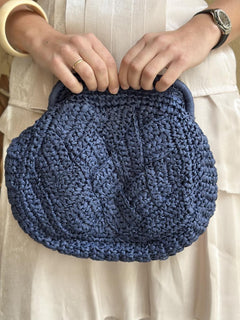 BOLSO RAFIA MAXI AZUL