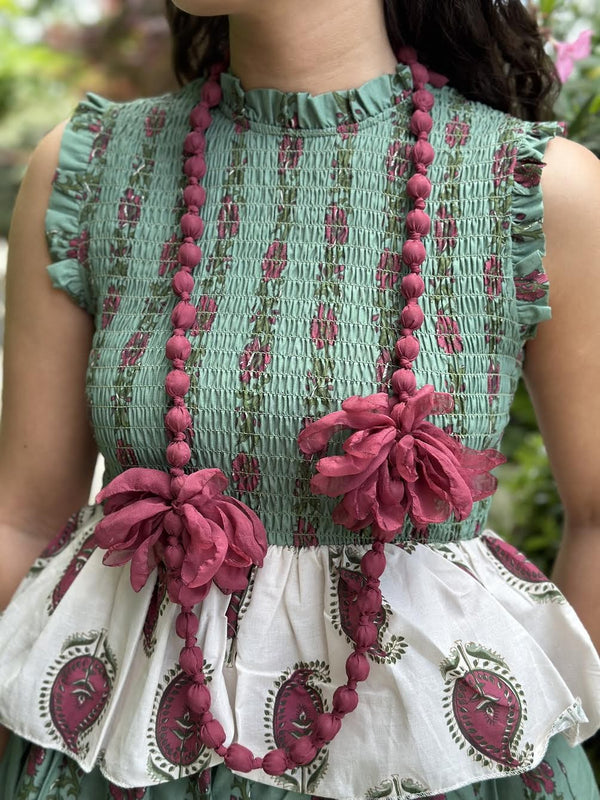 COLLAR BOLITAS ROSA