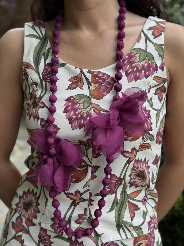 COLLAR FLORECITAS BUGANVILLA