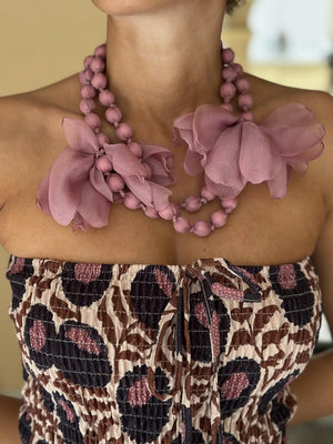 COLLAR BOLITAS ROSA
