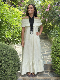 VESTIDO RAYITAS VERDE